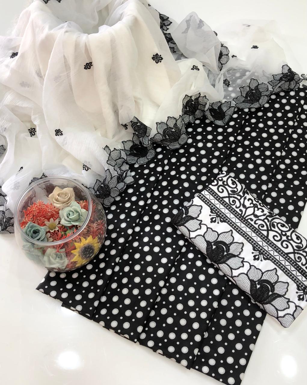 Chiffon Embroidery 3Pc Dress