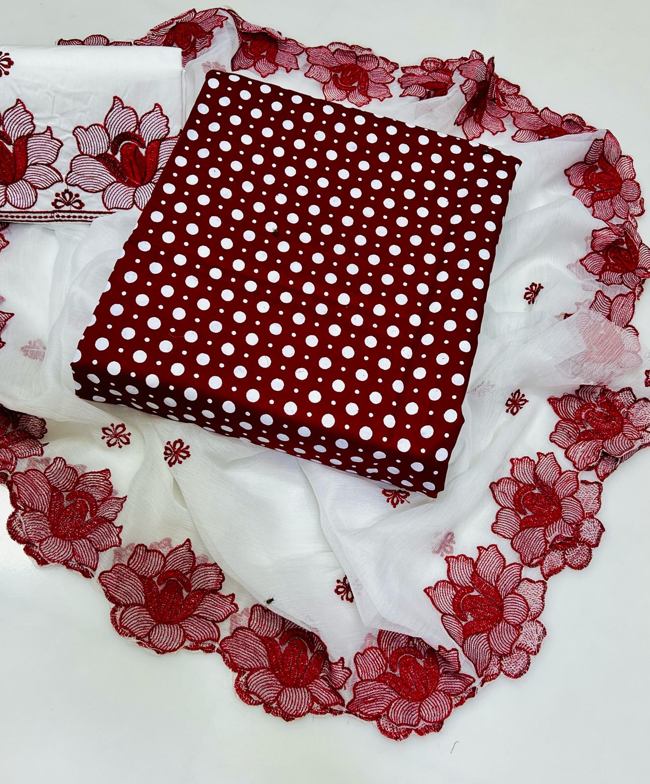 Chiffon Embroidery 3Pc Dress