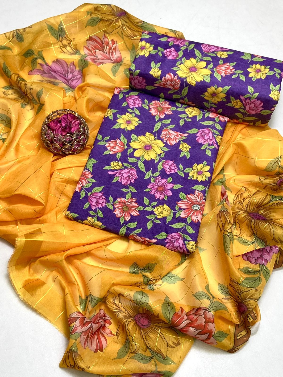 Premium quality swiss jacquard Lawn fabric shirt and shalwar