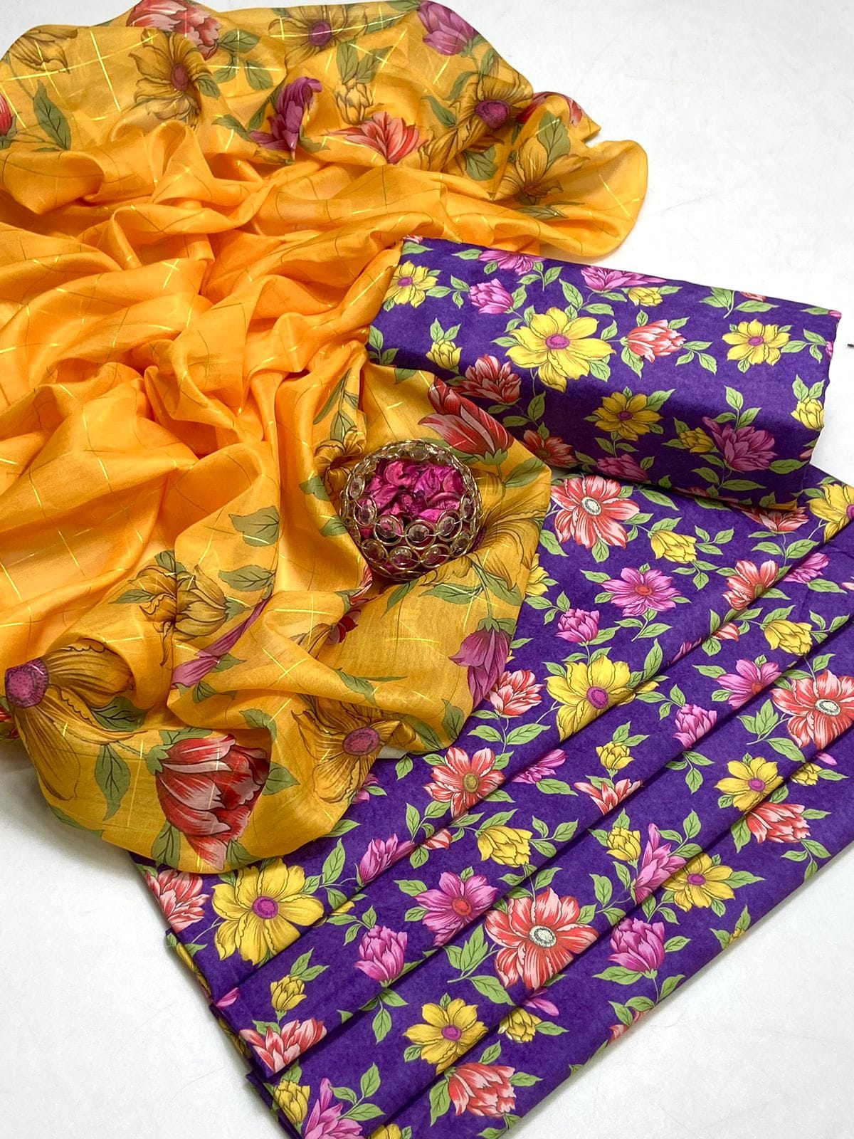 Premium quality swiss jacquard Lawn fabric shirt and shalwar