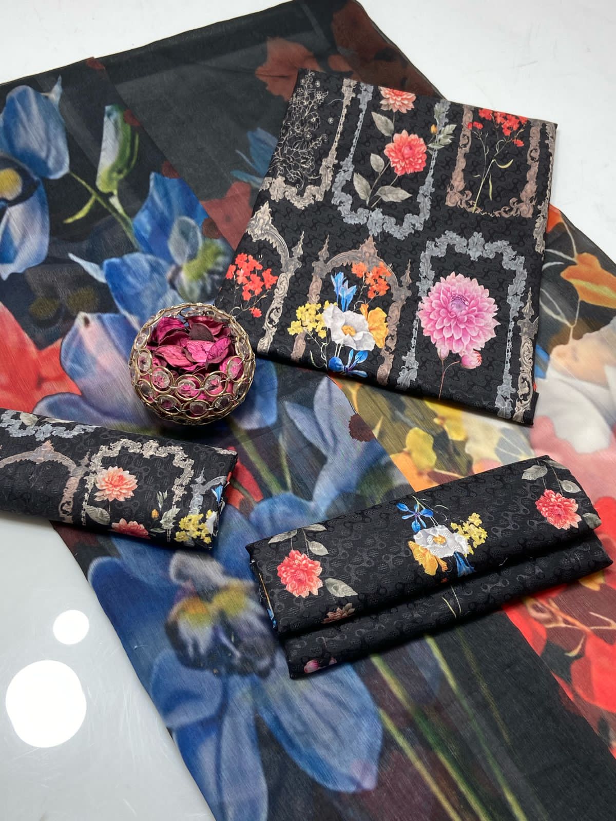 Premium quality swiss jacquard Lawn fabric shirt and shalwar